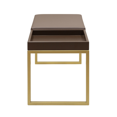 Банкетка ALBA BOX, золотая, экокожа UMBRA, BrownBox, 85*40*45 фото 3
