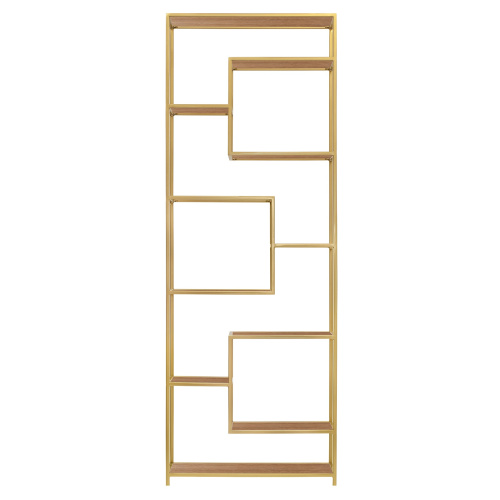 Стеллаж OLIVIA, золотой, ЛДСП Робиния, 70*30*195,3 фото 6