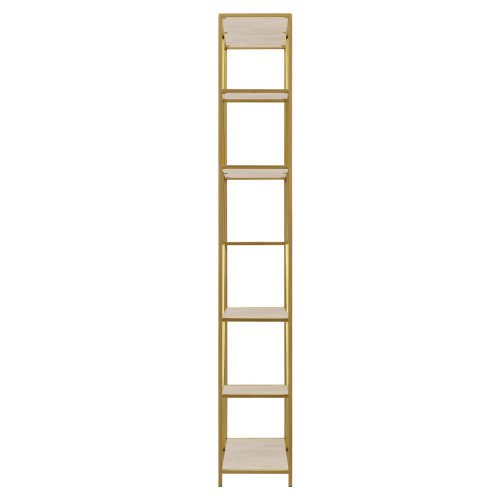 Стеллаж MALTA MINI, золотой, керамика Ivory, 80*30*175 фото 8