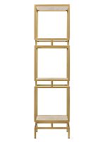 Стеллаж CUBIC-3, золотой, керамика Ivory, 40*40*150,5