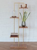Cтеллаж Loft 6 MAX, золотой, 31,5*50*130