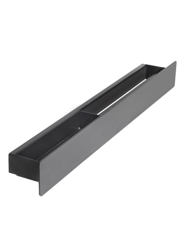 Полка настенная с полотенцедержателем CASA, 71 см, черная, правая фото 3