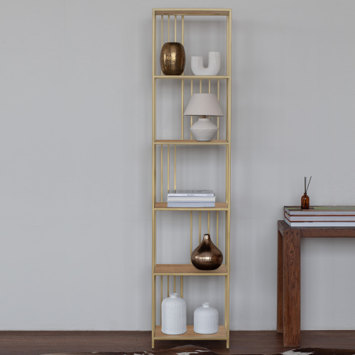 Стеллаж SOHO MINI, золотой, ЛДСП Робиния, 45*30*195