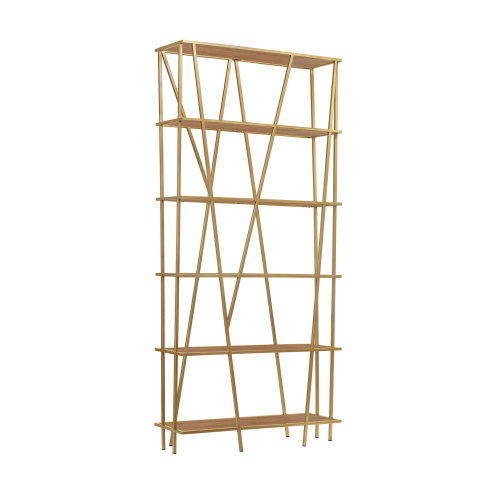 Стеллаж EVA, золотой, ЛДСП Робиния