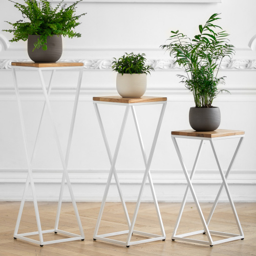 Столик для цветов Loft 100, белый фото 3