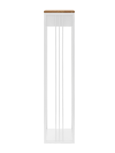 Дровница SOHO MAX, с полкой, белая, столешница дерево, 40*30*136 фото 7
