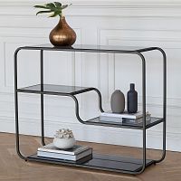 Консоль SIENA, черная, тонированное стекло