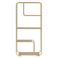 Стеллаж SIENA, золотой, ЛДСП Дуб Каселла