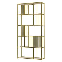 Стеллаж SOHO, золотой, керамика слоновая кость