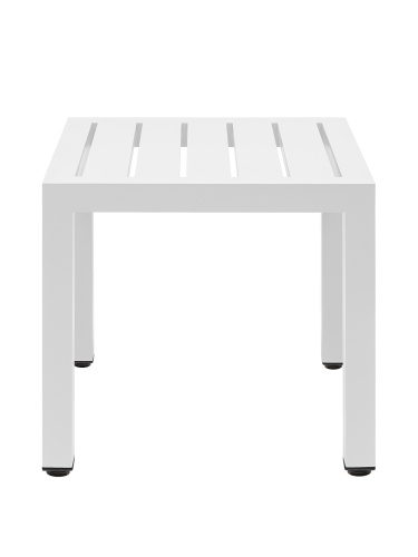 Стол уличный кофейный CAPRI, белый, 44*44*40 фото 3