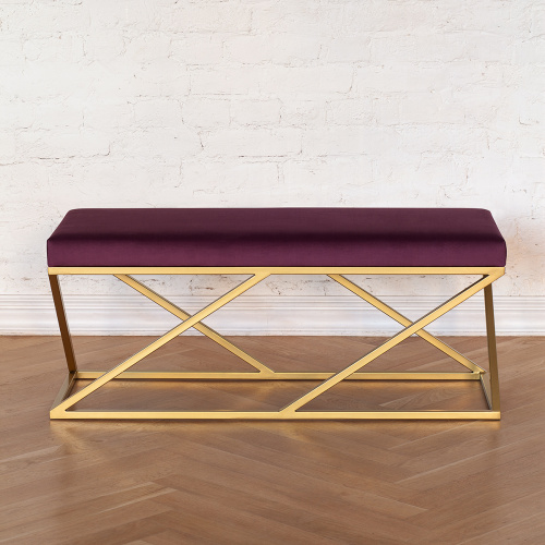 Банкетка ZUMA, золотая, Marsala, 110*40*45