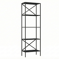 Стеллаж KARIN, черный, ЛДСП Черный Лес