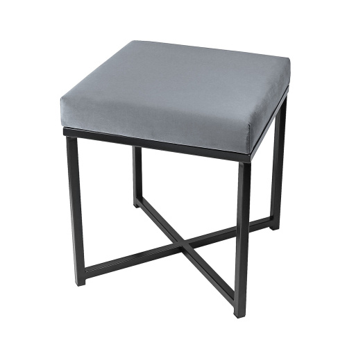 Пуф CRUZ, черный, серый, 40*40*47 фото 3