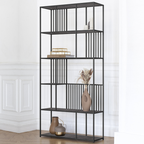 Стеллаж SOHO, черный, керамика антрацит, 192*90*30 фото 3