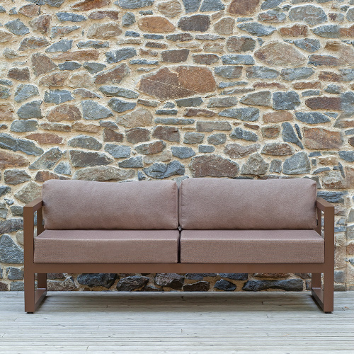 Набор садовой мебели CAPRI / 3 предмета: диван, кресло, столик / коричневый (S3) фото 4