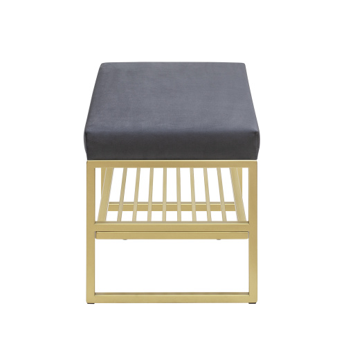 Банкетка RIMINI SMART, золотой, Mouse Grey, 60*40*45 фото 3
