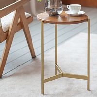 Столик кофейный ODRI, золотой/дуб
