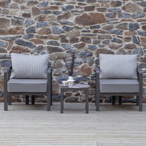 Набор садовой мебели AMALFI / 3 предмета: 2 кресла, столик кофейный / LAVA/Stone (S2C) фото 2