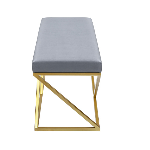 Банкетка ZUMA, золотая, Light Blue, 110*40*45 фото 4