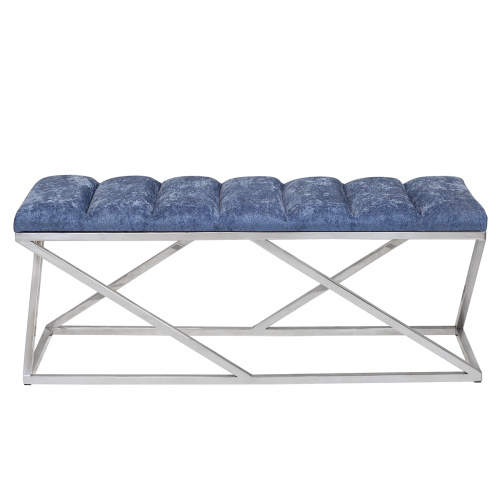 Банкетка ZUMA, н/ж сталь, Steel Blue, Bulon, 110*40*43,5 фото 4