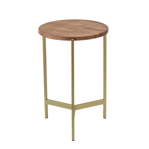 Столик кофейный ODRI, золотой/дуб, 43,5*43,5*60,5 фото 9