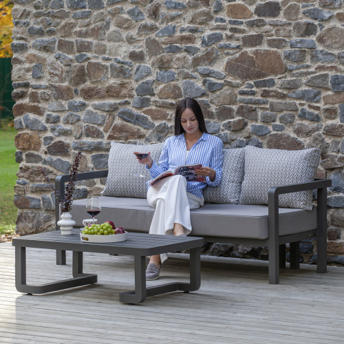 Набор садовой мебели AMALFI / 2 предмета: диван, стол / LAVA/Stone (S2A) фото 3