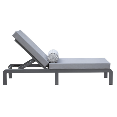 Шезлонг AMALFI, каркас алюминий цвет LAVA, подушки ткань водонепр. Stone фото 8