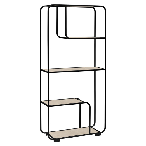 Стеллаж SIENA, черный, керамика Ivory, 80*30*173