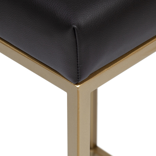 Стул полубарный SOHO, золотой, экокожа Black фото 8