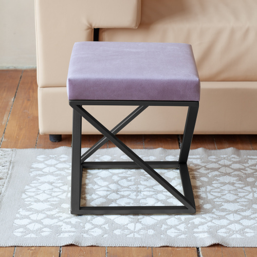 Пуф Chelsea, черный, Dusty Pink фото 6