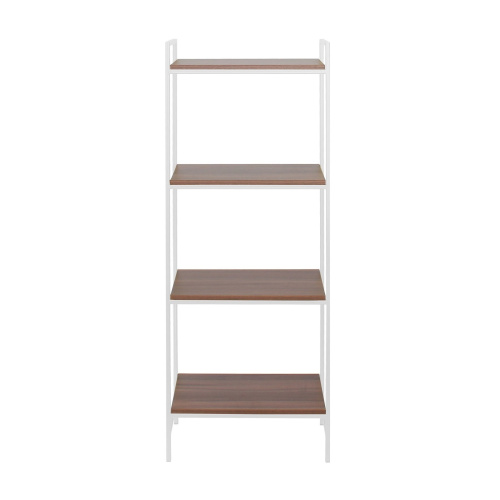 Стеллаж ALTO, белый, ЛДСП Орех, 55*30*145 фото 2