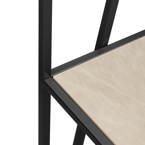 Стеллаж OSLO, черный, керамика Ivory, 100*33*171 фото 12