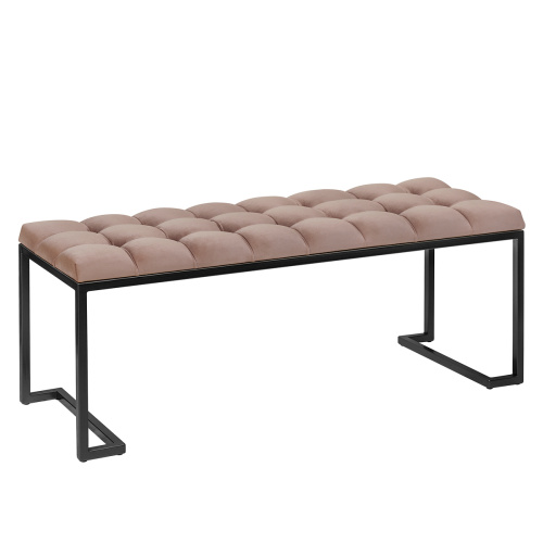 Банкетка OMEGA, черная, Mocco, каретная стяжка, 110*40*45 фото 8