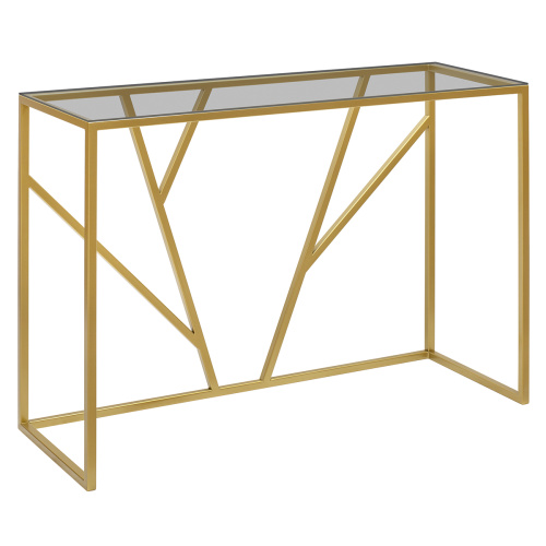 Консоль EVA, золотая, тонированное стекло, 100*35*81 фото 8