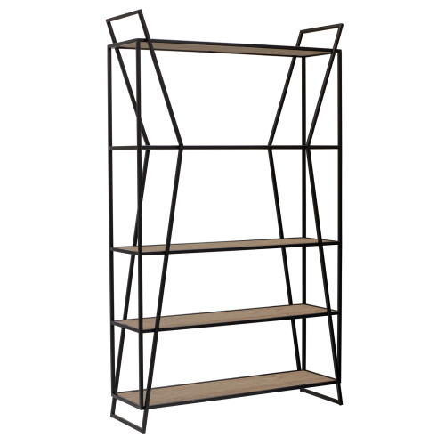 Стеллаж OSLO, черный, ЛДСП Дуб Каселла, 100*33*171 фото 10