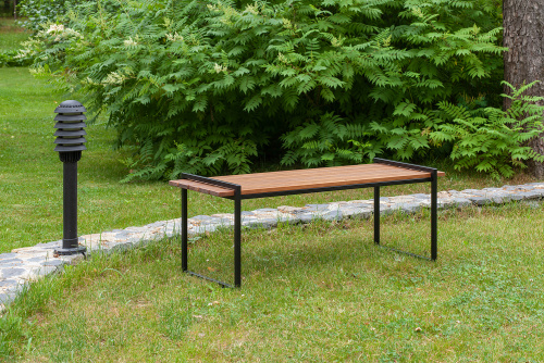 Скамья уличная FJORD, черная фото 2