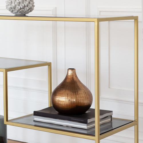 Консоль JAQLENE, золотая, тонированное стекло, 100*35*81 фото 3