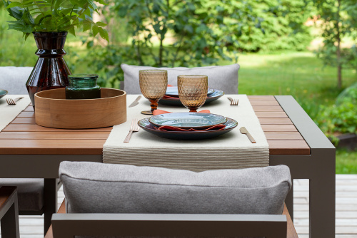 Набор садовой мебели обеденный SANTORINI: стол и 4 стула, цвет PECAN фото 7