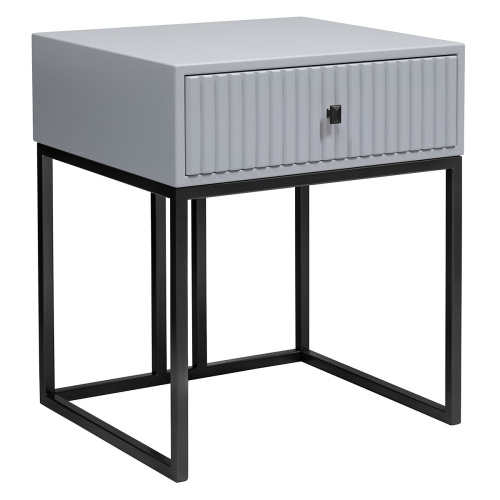 Тумба VERONA, черная, МДФ Pearl Grey, 53*45*62 фото 4