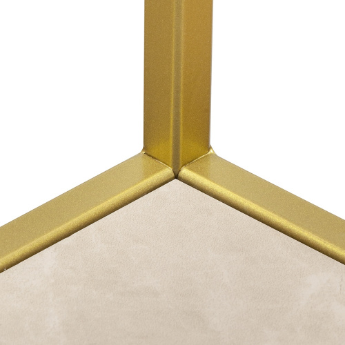 Стеллаж KARIN-800, золотой, керамика слоновая кость, 80*30*175 фото 9