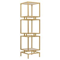 Стеллаж CUBIC-3, золотой, керамика Ivory