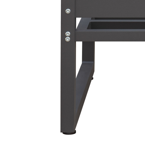 Кресло уличное MALTA, алюминий серый, коричневая рогожка 76*75*66 фото 15