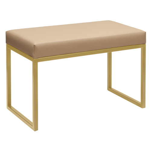 Банкетка ALBA SMART, золотая, экокожа Light Beige, 65*35*45 фото 5