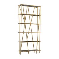 Стеллаж EVA, золотой, тонированное стекло