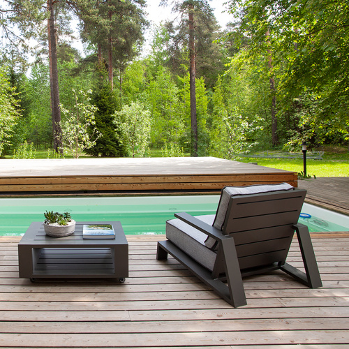 Набор садовой мебели KORFU / 3 предмета: 2 кресла, столик / серый (S2) фото 5