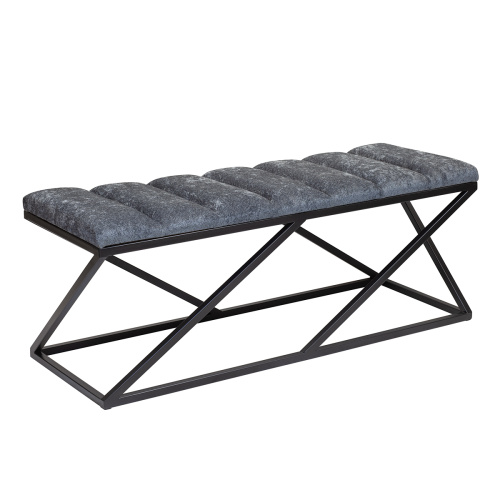 Банкетка ZUMA, черная, Steel Grey, Bulon, 110*40*43,5 фото 2