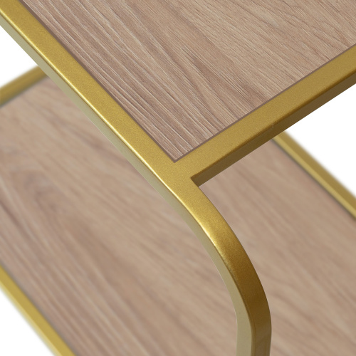 Стеллаж SIENA, золотой, ЛДСП Дуб Каселла, 80*30*173 фото 4