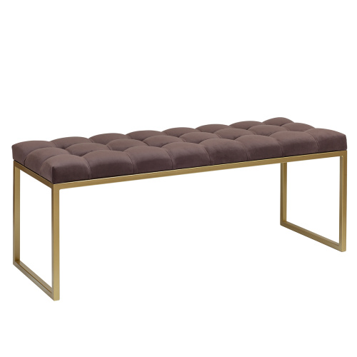 Банкетка ALBA, золотая, Kashtan, каретная стяжка, 110*40*45 фото 2