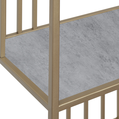 Стеллаж SOHO MINI, золотой, ЛДСП Бетон светлый фото 4