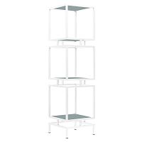 Стеллаж CUBIC-3, белый, ЛДСП Серый монументальный